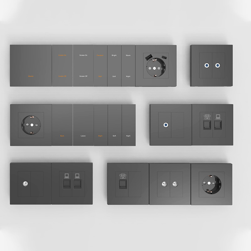  Interruttore intelligente knx e presa schuko 