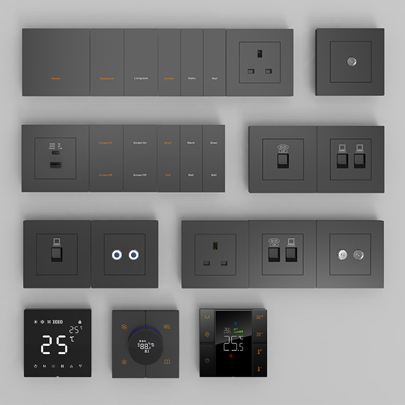  knx smart switch & termostato & presa a muro 